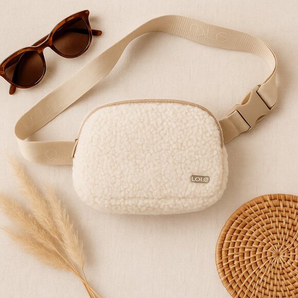 Lole Fleece Crossbody Belt Bag – Cream – Good Condition - Picture 2 of 10